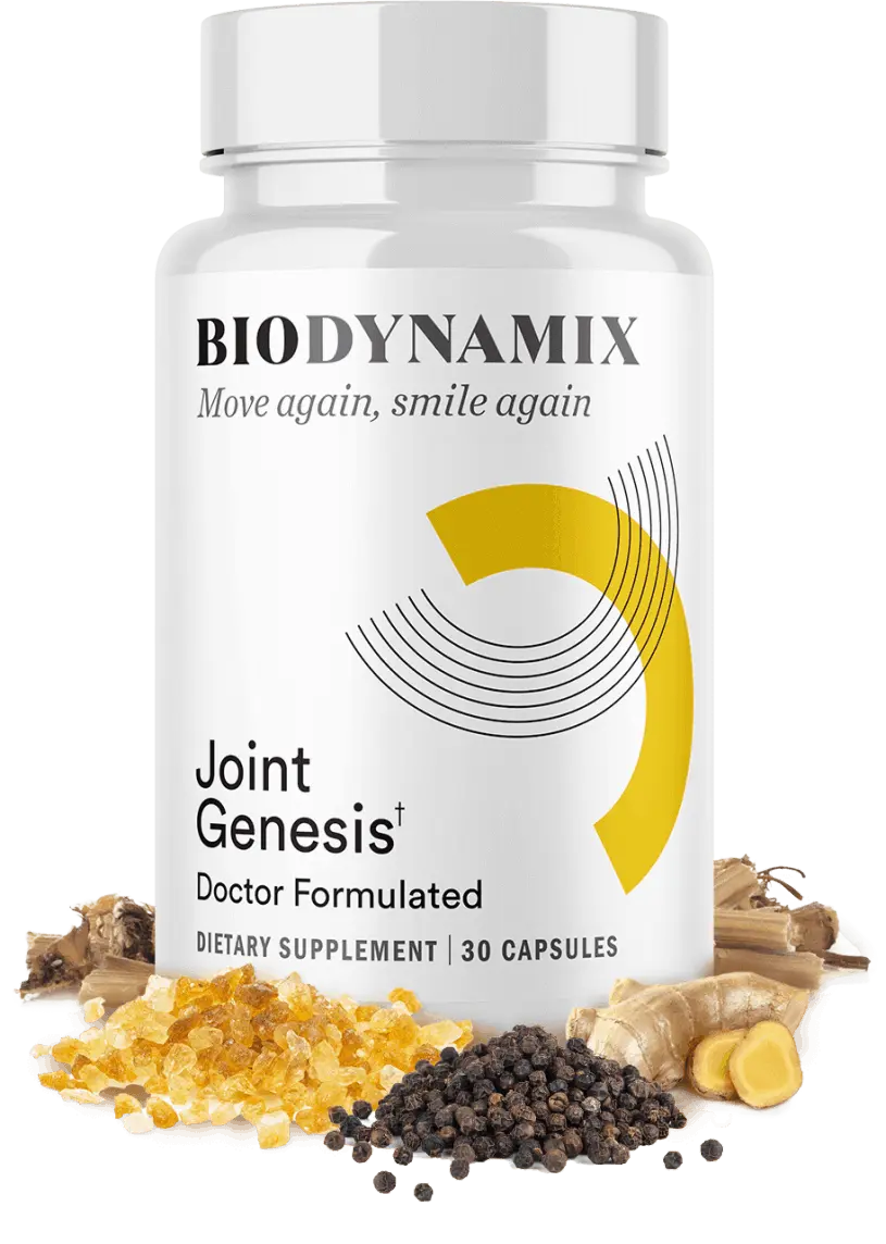 Joint Genesis™ is made with 100% natural, research-backed ingredients and is manufactured in the USA in an FDA-registered, GMP-certified facility.